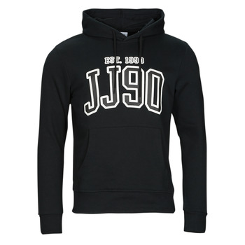 Clothing Men Sweaters Jack & Jones JJCEMB SWEAT HOOD Black
