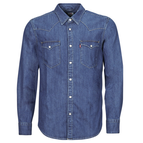 Clothing Men Long-sleeved shirts Levi's BARSTOW WESTERN STANDARD Blue