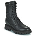 Freelance  LUCY COMBAT LACE UP BOOT  womens Mid Boots in Black