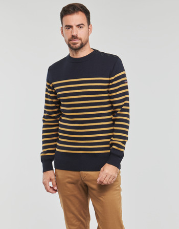 Clothing Men Jumpers Armor Lux PULL MARIN PAIMPOL Marine / Brown