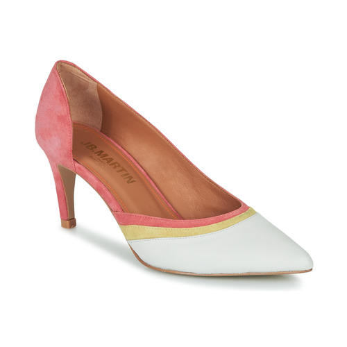 Shoes Women Heels JB Martin ETNA Goat / Velvet / Pink / Yellow / Chalk