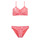 Clothing Girl Bikinis Roxy VACAY FOR LIFE CROP TOP SET Pink / White