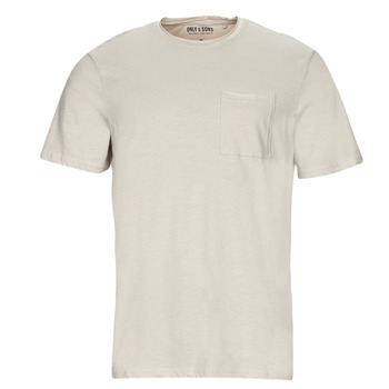Clothing Men Short-sleeved t-shirts Only & Sons  ONSROY REG SS SLUB POCKET TEE White