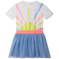 Clothing Girl Short Dresses Billieblush U12800-10P White / Blue