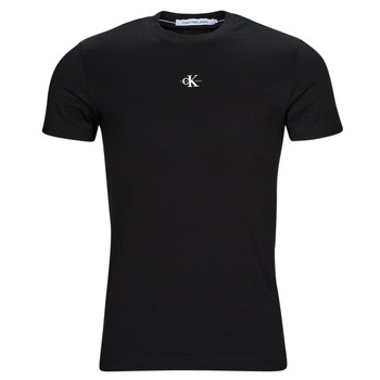 Clothing Men Short-sleeved t-shirts Calvin Klein Jeans MICRO MONOLOGO TEE Black