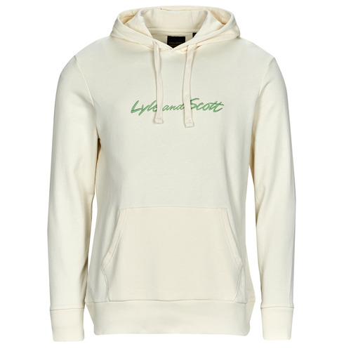 Clothing Men Sweaters Lyle & Scott EMBROIDERED LOGO HOODIE White