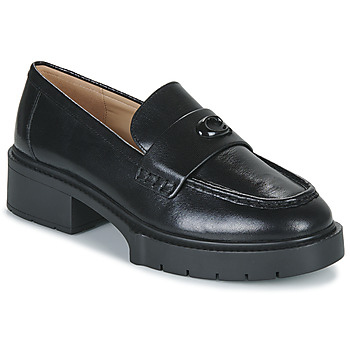 Shoes Women Loafers Coach LEAH LOAFER Black