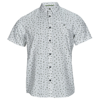 Clothing Men Short-sleeved shirts Petrol Industries Shirt Short Sleeve AOP White