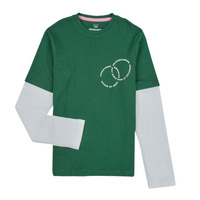 Clothing Boy Long sleeved tee-shirts Jack & Jones JOROLI SKATER LAYER TEE LS CREW NECK Green
