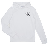 Clothing Children Sweaters Calvin Klein Jeans SMALL MONOGRAM HOODIE White