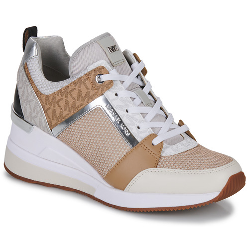 MICHAEL Michael Kors GEORGIE TRAINER Camel  Beige  Silver  Free Delivery  with Rubbersolecouk   Shoes Low top trainers Women  13600