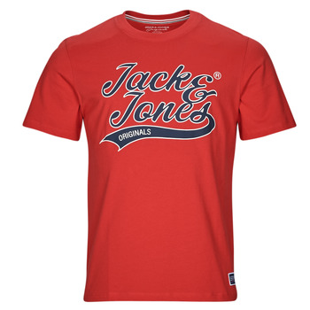 Clothing Men Short-sleeved t-shirts Jack & Jones JORTREVOR UPSCALE SS TEE CREW NECK Red