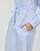 Clothing Women Short Dresses Tommy Hilfiger ITHAKA KNEE SHIRT-DRESS LS White / Blue