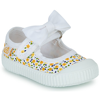 Shoes Girl Flat shoes Citrouille et Compagnie OZIMINI Yellow / Multicolour / Flowers