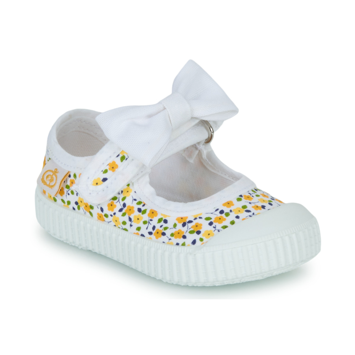 Shoes Girl Flat shoes Citrouille et Compagnie OZIMINI Yellow / Multicolour / Flowers