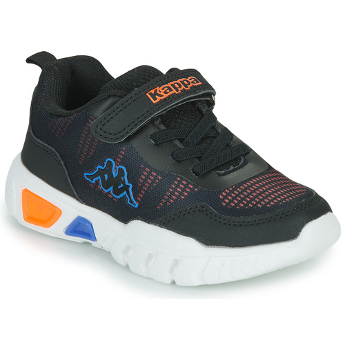 Kappa WAMBY KID EV Black Orange - Free Delivery with Rubbersole.co.uk ! - Shoes Low top Child £