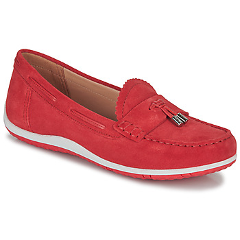 Shoes Women Loafers Geox D VEGA MOC Red