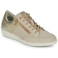 Shoes Women Low top trainers Geox D MYRIA Beige / Gold
