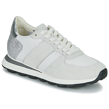 Shoes Women Low top trainers Geox D SPHERICA VSERIES White / Grey / Silver