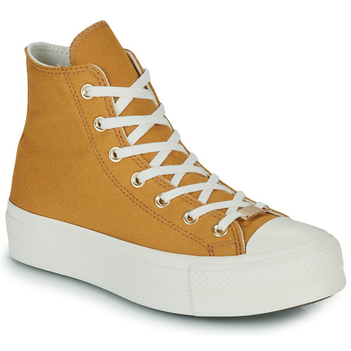 Shoes Women Hi top trainers Converse CHUCK TAYLOR ALL STAR LIFT HI Yellow / White