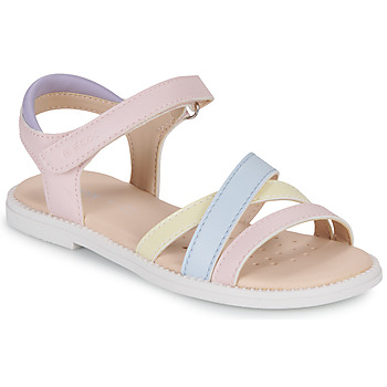 Shoes Girl Sandals Geox J SANDAL KARLY GIRL Pink / Blue