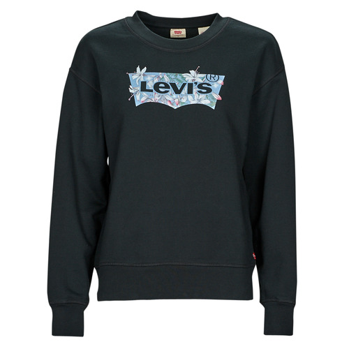 Clothing Women Sweaters Levi's GRAPHIC STANDARD CREW Black