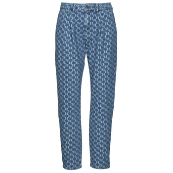 Clothing Women Straight jeans Karl Lagerfeld TAPERED MONOGRAM JCQ DENIMS Blue