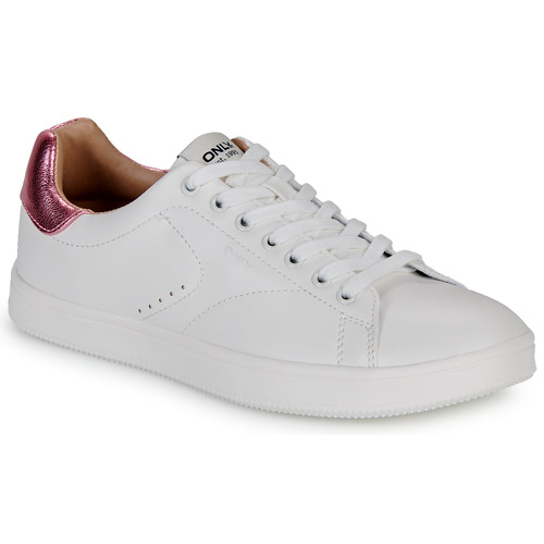 Shoes Women Low top trainers Only ONLSHILO-44 PU CLASSIC SNEAKER White / Pink