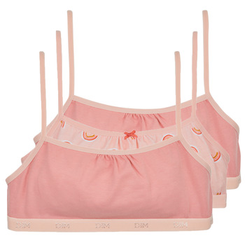 Underwear Girl Sports bras DIM POCKET COTON BRASSIERE PACK X3 Pink