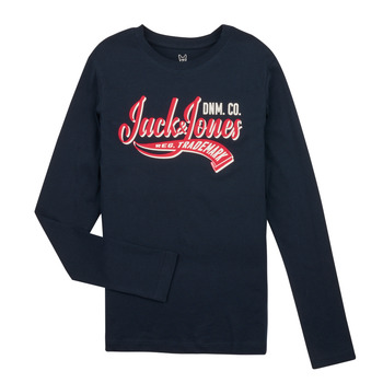 Clothing Boy Long sleeved tee-shirts Jack & Jones JJELOGO TEE LS ONECK 2 COL JNR Marine