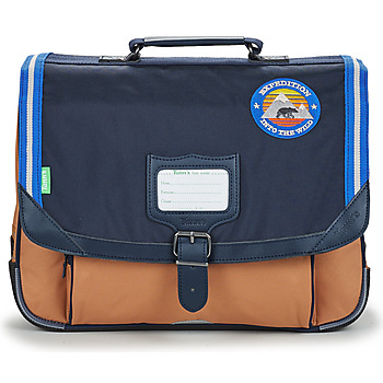 Bags Boy School bags Tann's LOAN CARTABLE 38 CM Marine / Brown