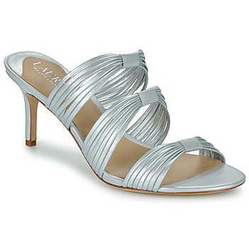 Shoes Women Mules Lauren Ralph Lauren LORRAINE-SANDALS-HEEL SANDAL Silver