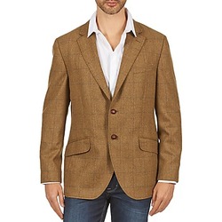 Clothing Men Jackets / Blazers Hackett TWEED WPANE Brown