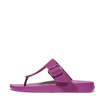 Shoes Women Flip flops FitFlop iQUSHION ADJUSTABLE BUCKLE FLIP-FLOPS Purple