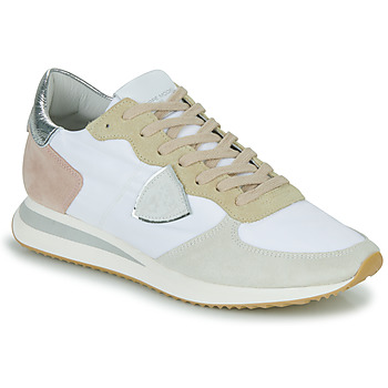 Shoes Women Low top trainers Philippe Model TRPX LOW WOMAN White / Beige / Pink