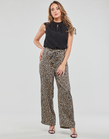 Clothing Women 5-pocket trousers Vero Moda VMONY NW PANT WVN LCS Leopard