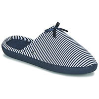 Shoes Women Slippers Isotoner 97377 White / Marine