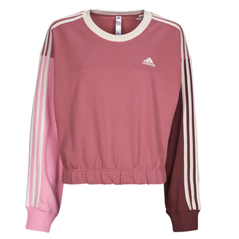 Clothing Women Sweaters Adidas Sportswear 3S CR SWT Bordeaux / Pink