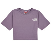 Clothing Girl Short-sleeved t-shirts The North Face Girls S/S Crop Simple Dome Tee Purple