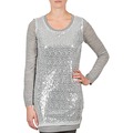 La City  PULL SEQUINS  womens Tunic dress in Silver