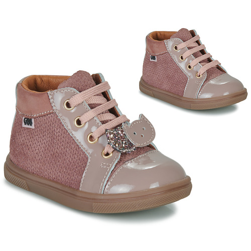 Shoes Girl Hi top trainers GBB CHOUBY Pink