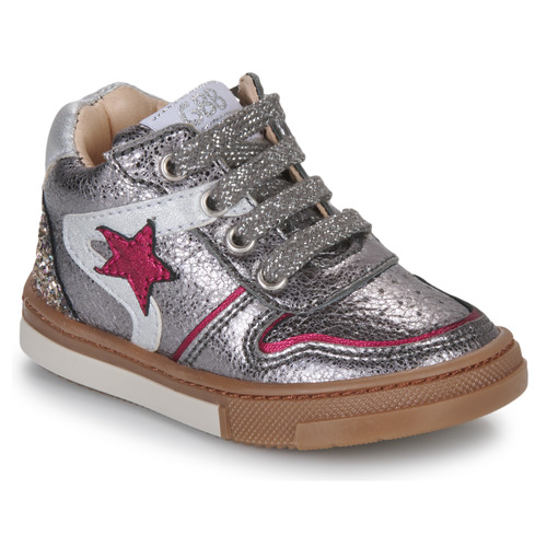 Shoes Girl Hi top trainers GBB LAMANE Silver