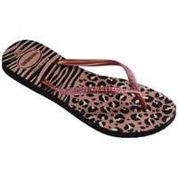 Shoes Women Flip flops Havaianas SLIM ANIMALS MIX  black / Gold