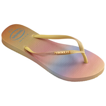 Shoes Women Flip flops Havaianas SLIM GRADIENT SUNSET Yellow / Pink