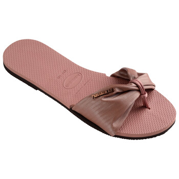 Shoes Women Mules Havaianas YOU ST TROPEZ SHINE CLASSIC Pink