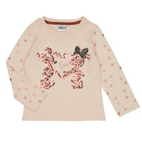 Clothing Girl Long sleeved tee-shirts TEAM HEROES  T SHIRT MINNIE MOUSE Beige