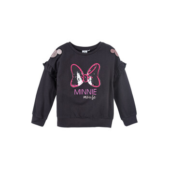 Clothing Girl Sweaters TEAM HEROES  SWEAT MINNIE MOUSE Black