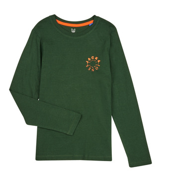 Clothing Boy Long sleeved tee-shirts Jack & Jones JJWARRIOR TEE LS CREW NECK Green