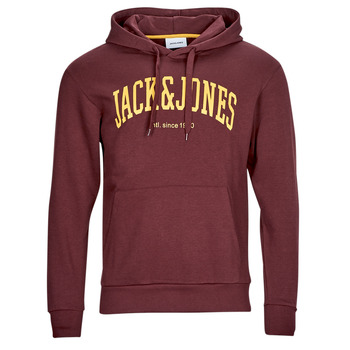 Clothing Men Sweaters Jack & Jones JJEJOSH SWEAT HOOD Bordeaux