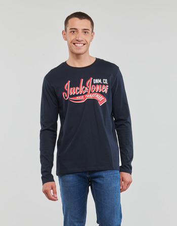 Clothing Men Long sleeved tee-shirts Jack & Jones JJELOGO TEE LS O-NECK 2 COL AW23 SN Marine
